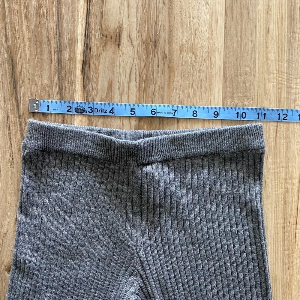 LAmade Gray High Rise Rib Knit Cozy Leggings Footless Tights XS - Picture 6 of 8